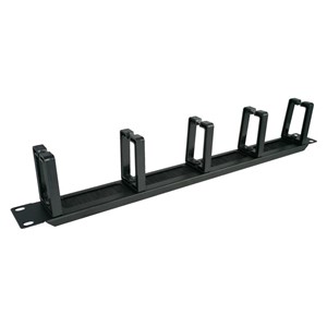 Alantec PK048 1U 19 cable organizer with brushed grommet, 5 plastic holders