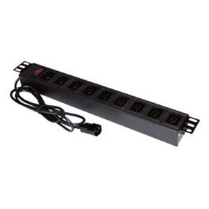 Alantec PZ010 power extension 1.8 m 9 AC outlet(s) Indoor Black