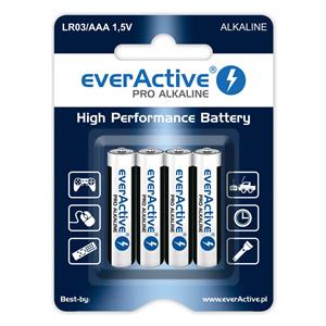 Alkaline batteries AAA /LR03 everActive Pro - 4 pieces (blister)