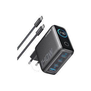Anker 140W laptop charger, dark gray