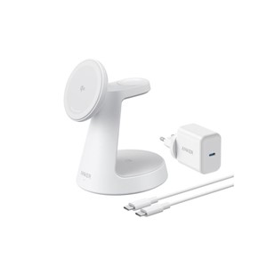 Anker MagGo 3-in-1 Wireless Charging Station, White