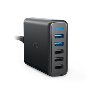 Anker PowerPort Speed 5, 63W 5 Port USB Charger, Power Adapters with Quick Charge 3.0