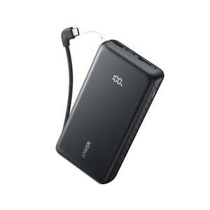 Anker Zolo Powerbank 20000 mAh, 22.5W with built-in USB-C cable, black