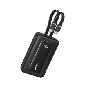 Anker Zolo Powerbank 20000 mAh, 45W with built-in USB-C cable, black