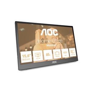 AOC 16T3EA portable TV /monitor Black 39.6 cm (15.6) 1920 x 1080 pixels
