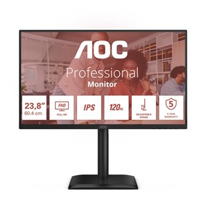 AOC 24E4U computer monitor 60.5 cm (23.8) 1920 x 1080 pixels Full HD LED Black