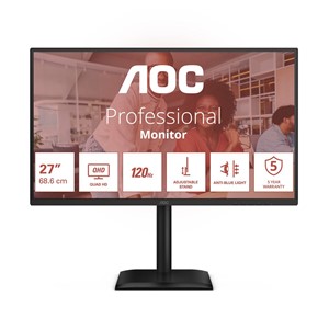AOC E4 Q27E4CV computer monitor 68.6 cm (27) 2560 x 1440 pixels Quad HD LED Black