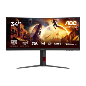 AOC G4 CU34G4Z computer monitor 86.4 cm (34) 3440 x 1440 pixels Wide Quad HD LED Black, Red