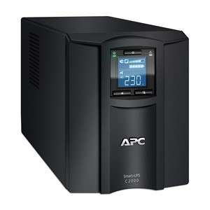 APC Smart-UPS C, Line Interactive, 2000VA, Tower, 230V, 6x IEC C13+1x IEC C19 outlets, USB and Serial communication, AVR, Graphic LCD
