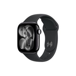 Apple Watch Series 11 GPS 42mm Jet Black Aluminium Case with Black Sport Band - M /L
