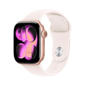 Apple Watch Series 11 GPS 42mm Rose Gold Aluminium Case with Light Blush Sport Band - S /M