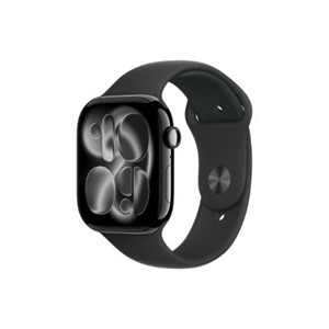 Apple Watch Series 11 GPS 46mm Jet Black Aluminium Case with Black Sport Band - M /L