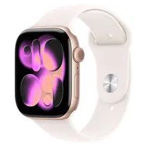 Apple Watch Series 11 GPS 46mm Rose Gold Aluminium Case with Light Blush Sport Band - S /M