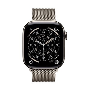 Apple Watch Series 11 GPS + Cellular 42mm Natural Titanium Case with Natural Milanese Loop