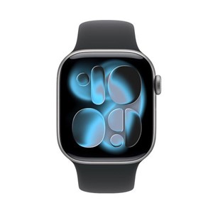 Apple Watch Series 11 GPS + Cellular 42mm Space Grey Aluminium Case with Black Sport Band - S /M