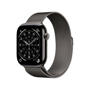 Apple Watch Series 11 GPS + Cellular 46mm Slate Titanium Case with Slate Milanese Loop - M /L