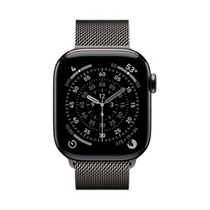 Apple Watch Series 11 GPS + Cellular 46mm Slate Titanium Case with Slate Milanese Loop - S /M