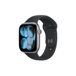 Apple Watch Series 11 GPS + Cellular 46mm Space Grey Aluminium Case with Black Sport Band - M /L