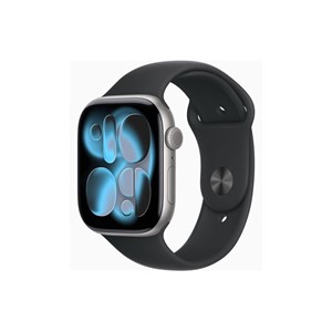 Apple Watch Series 11 GPS + Cellular 46mm Space Grey Aluminium Case with Black Sport Band - S /M