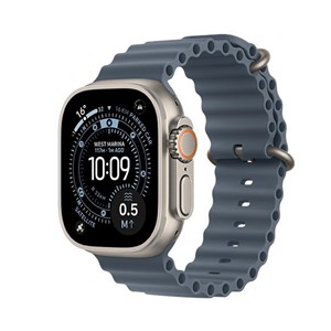 Apple Watch Ultra 3 GPS + Cellular 49mm Natural Titanium Case with Anchor Blue Ocean Band