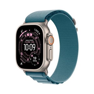 Apple Watch Ultra 3 GPS + Cellular 49mm Natural Titanium Case with Light Blue Alpine Loop - Small