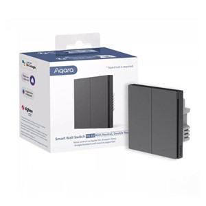 AQARA Double Wall Switch H1 EU with Neutral Wire, WS-EUK04 GREY