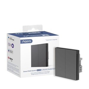 AQARA Smart Double Wall Switch H1 EU without neutral wire, WS-EUK02 GREY