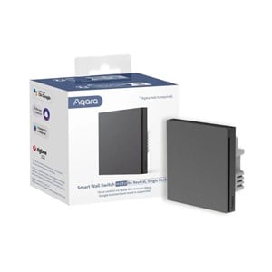 AQARA Smart Single Wall Switch H1 EU without neutral wire, WS-EUK01 GREY