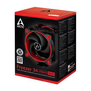 ARCTIC Freezer 34 eSports DUO (Rot) – Tower CPU Cooler with BioniX P-Series Fans in Push-Pull-Configuration