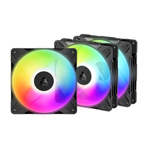 ARCTIC Freezer P14 Pro Reverse A-RGB - 3 Pack - 140 mm A-RGB PWM Fan with Cable Splitter