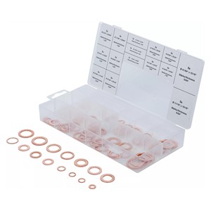 BGS Asortiman brtvenih prstena | bakar | inčni | za vijke za ispuštanje ulja | 75-dijelni