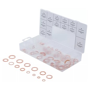 BGS Asortiman brtvenih prstena | bakar | metrički | za vijke za ispuštanje ulja | 75-dijelni