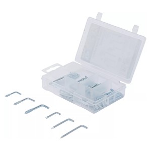 BGS Asortiman čeličnih kukica za slike | 48 kom.