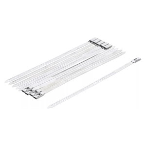 BGS Asortiman kabelskih vezica | nehrđajuči čelik | nehrđajuće | 7,0 x 200 mm | 10-dijelni