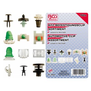 BGS Asortiman pričvrsnih spojnica za vozila Audi, VW | 160-dijelni