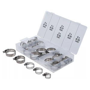 BGS Asortiman stezaljki crijeva | nehrđajuća | Ø 16 - 38 mm | 26-dijelni