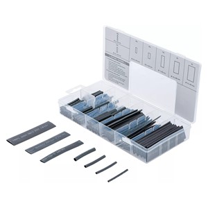 BGS Asortiman termoskupljajućih crijeva | crni | 127-dijelni