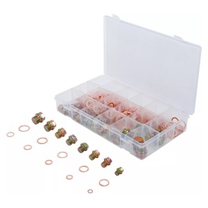 BGS Asortiman vijaka i bakrenih brtvenih prstena za posudu za ulje | 534-dijelni