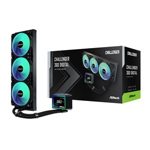 Asrock Challenger 360 Digital Processor Liquid cooling kit 12 cm Black