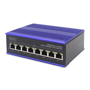 ASSMANN Electronic DN-650108 network switch Fast Ethernet (10 /100) Power over Ethernet (PoE) Black, Blue