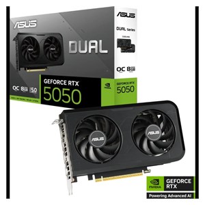 ASUS Dual GeForce RTX 5050 OC graphics card, 8GB GDDR6, PCI-E 5.0 DUAL-RTX5050-O8G