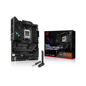 Asus | ROG STRIX B650E-F GAMING WIFI | Processor family AMD | Processor socket AM5 | DDR5 DIMM | Memory slots 4 | Supported hard disk drive interfaces SATA, M.2 | Number of SATA connectors 4 | Chipset AMD B650 | ATX