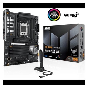 ASUS TUF GAMING X870-PLUS WIFI, DDR5, SATA3, USB3.2Gen2x2, DP, 2.5GbE, WiFi 7, AM5 ATX