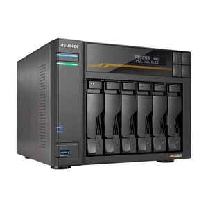 Asustor LOCKERSTOR 6 Gen3 (AS6806T) NAS Desktop AMD Ryzen V3C14 16 GB DDR5 ADM Black