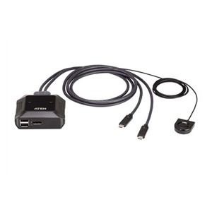 ATEN 2-Port USB-C 4K DisplayPort KVM Switch with Remote Port Selector