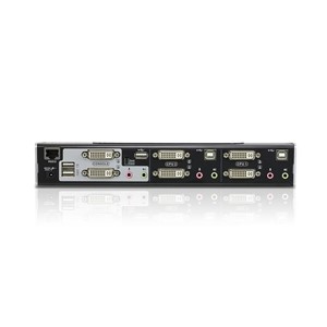 ATEN 2-Port USB DVI Dual-View KVM Switch with Audio & USB 2.0 Hub (KVM cables included)