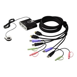 ATEN 2-Port USB HDMI KVM Switch with Audio