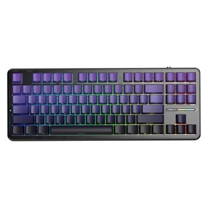 AULA Gasket F87 Pro Keyboard Black Purple GrayWoodV4 RGB
