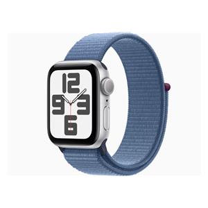 Apple Watch SE, 44mm Silver AC, Winter Blue Sport Loop