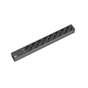 Bachmann 19'' 2m 8x Schuko H05VV-F 3G 1.50mm² power extension 8 AC outlet(s) Black